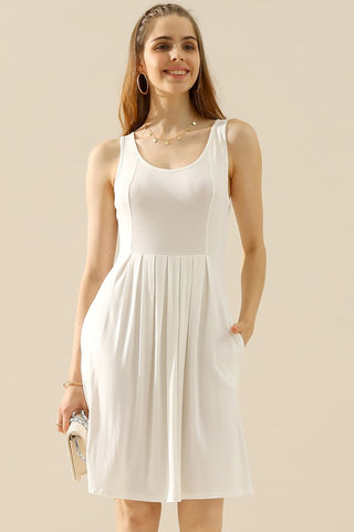Ruched Sleeveless Dress
