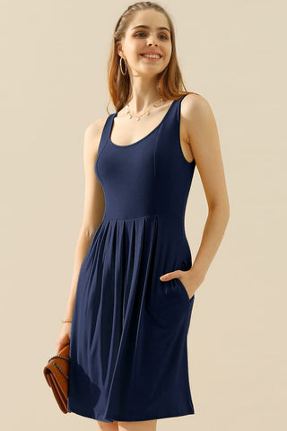 Ruched Sleeveless Dress