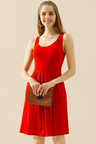 Ruched Sleeveless Dress
